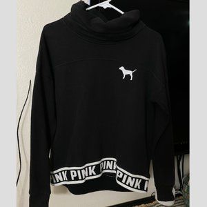 VS PINK Black Turtleneck Hoodie
